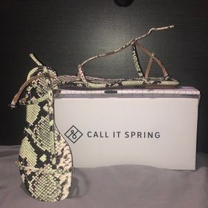 Call It Spring Snake Print Sandals